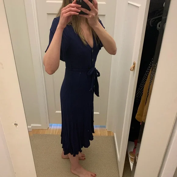 Flattering blue midi dress - Picture 3 of 7